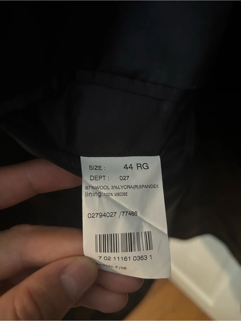 Brooks Brothers Black Two-Button Men's Suit Jacket